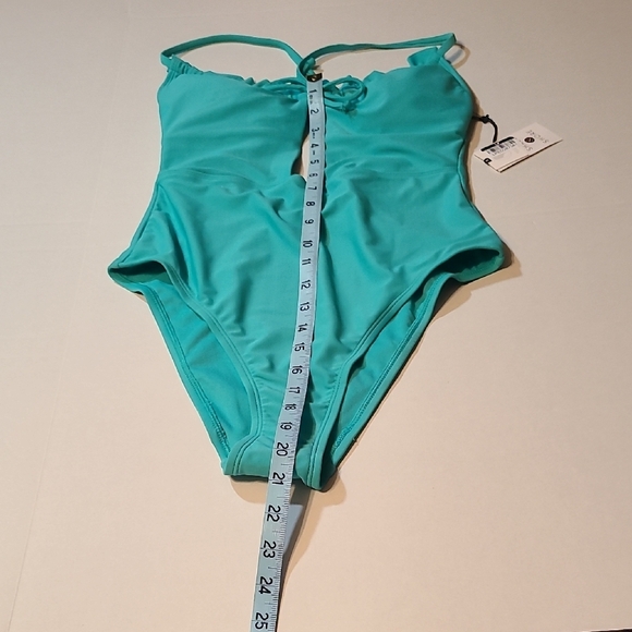 Shade & Shore Womens Teal One-Piece Swimsuit XS Keyhole Adjustable Straps NWT - Picture 10 of 10